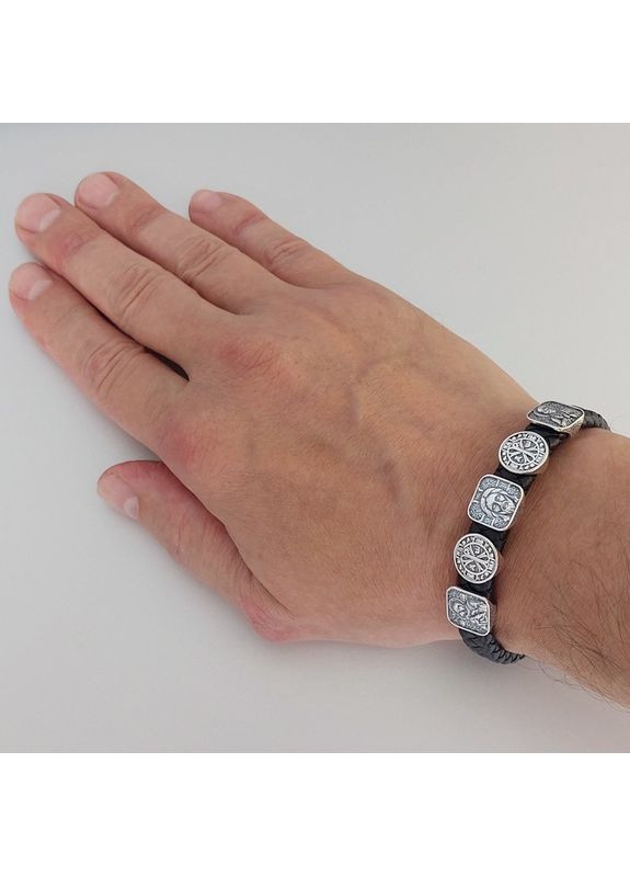 Браслет с иконами и Христограммой православный, 23 см No Brand (360964472)