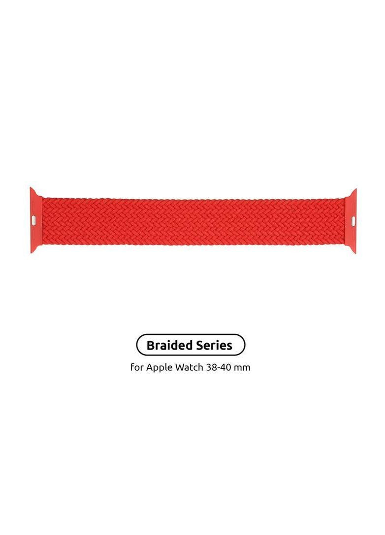 Ремінець Braided Solo Loop для Apple Watch 38mm/40mm/41mm Red Size 2 (120 mm) (ARM58069) ArmorStandart (332964762)