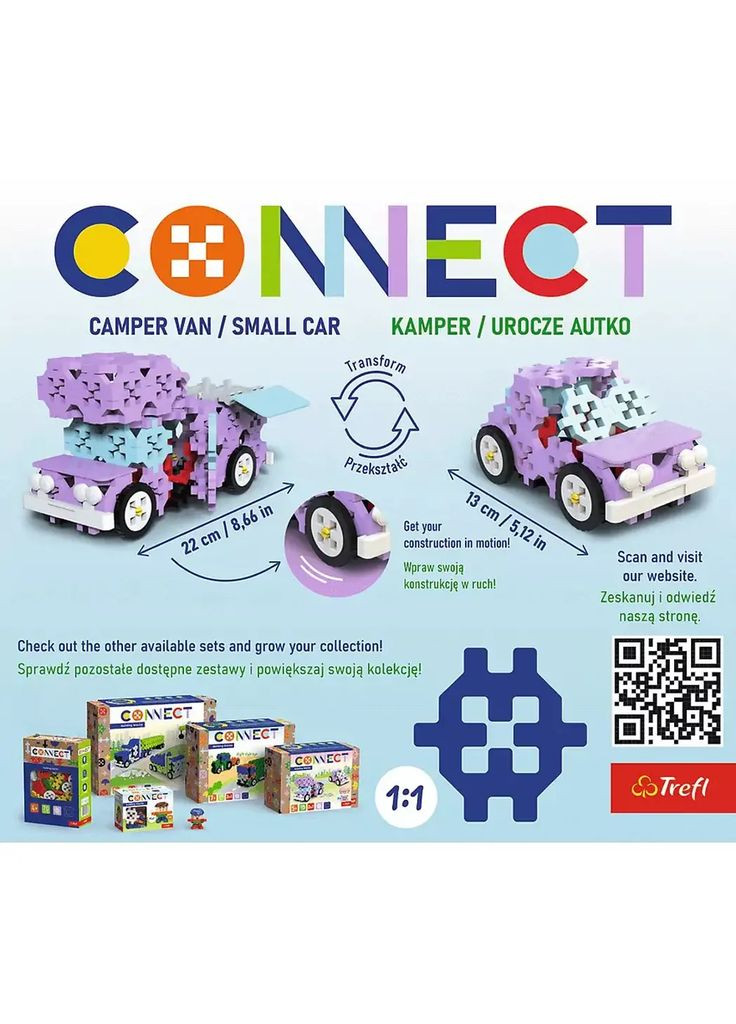 Конструктор Connect 2в1 116 дет (61968) Trefl (362538478)