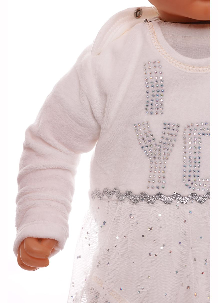 Білий зимній костюм love you 62 см (30043) BABYKROHA