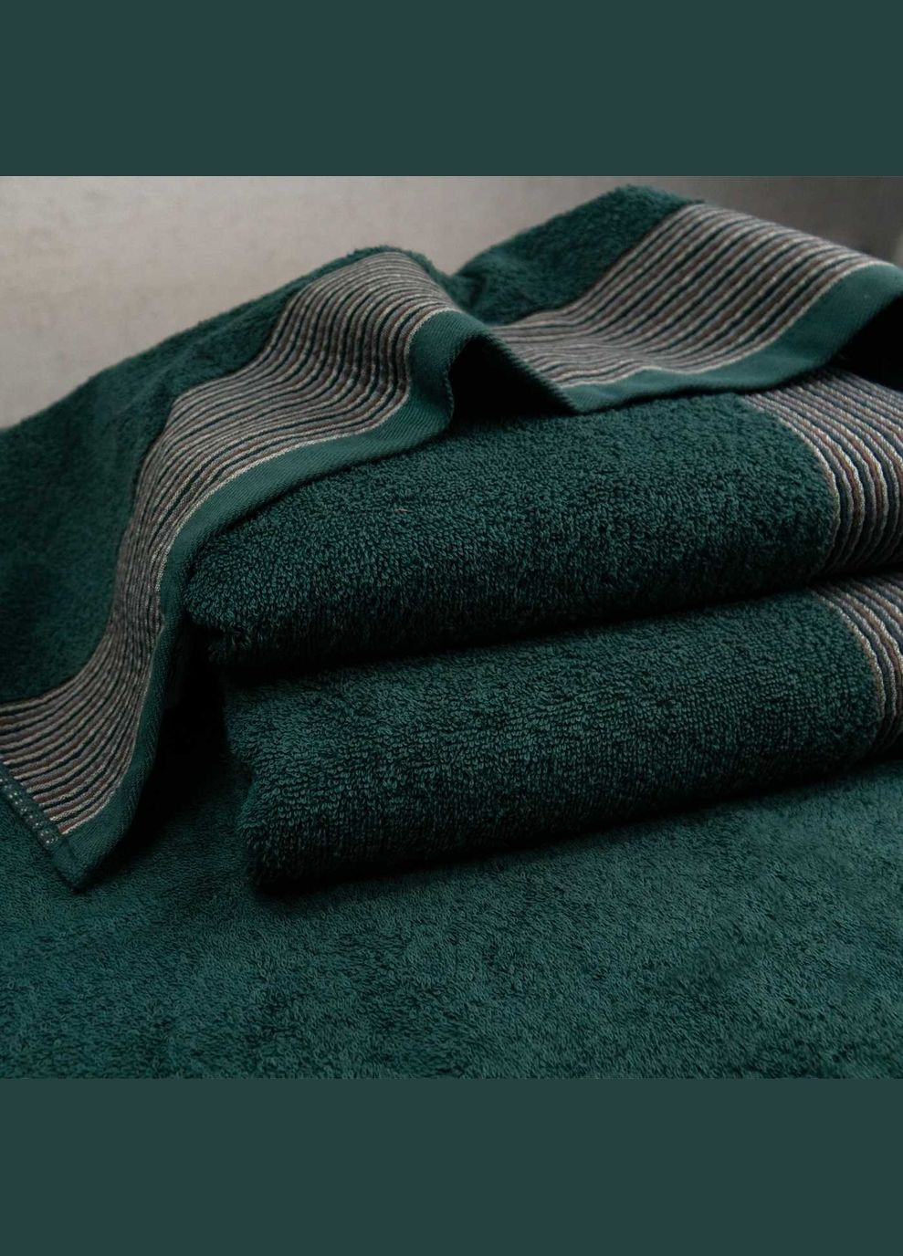 GM Textile махровий рушник для обличчя та рук 50х90см берлін 450г/м2 (зелений) зелений виробництво -