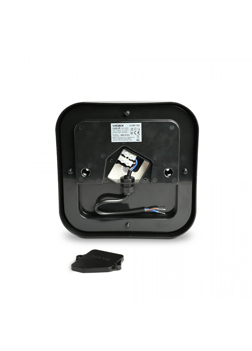 Вуличний світильник світлодіодний ART 15W 5000K 220V IP65 VL-BHFS-155B захищений квадратний чорний Videx (282312847)