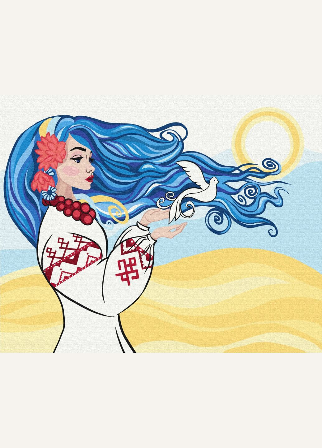 Картина по номерам украинская тематика Окрыленные свободой © Ольга Бочулинская 40х50 Патриотическая BS53430 Brushme (308988676)