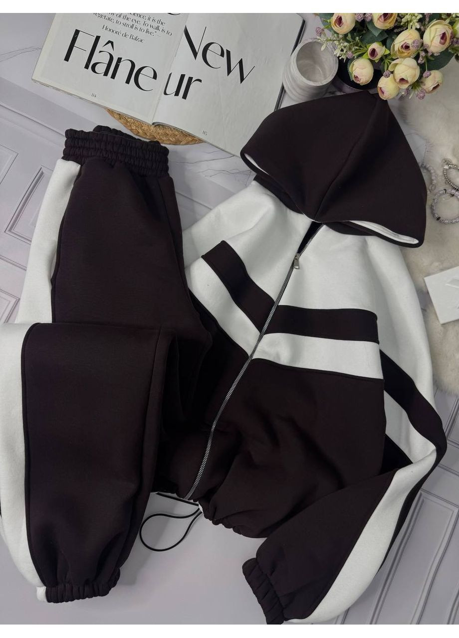 Жіночий теплий костюм із трьохнитки на флісі No Brand (372418713)