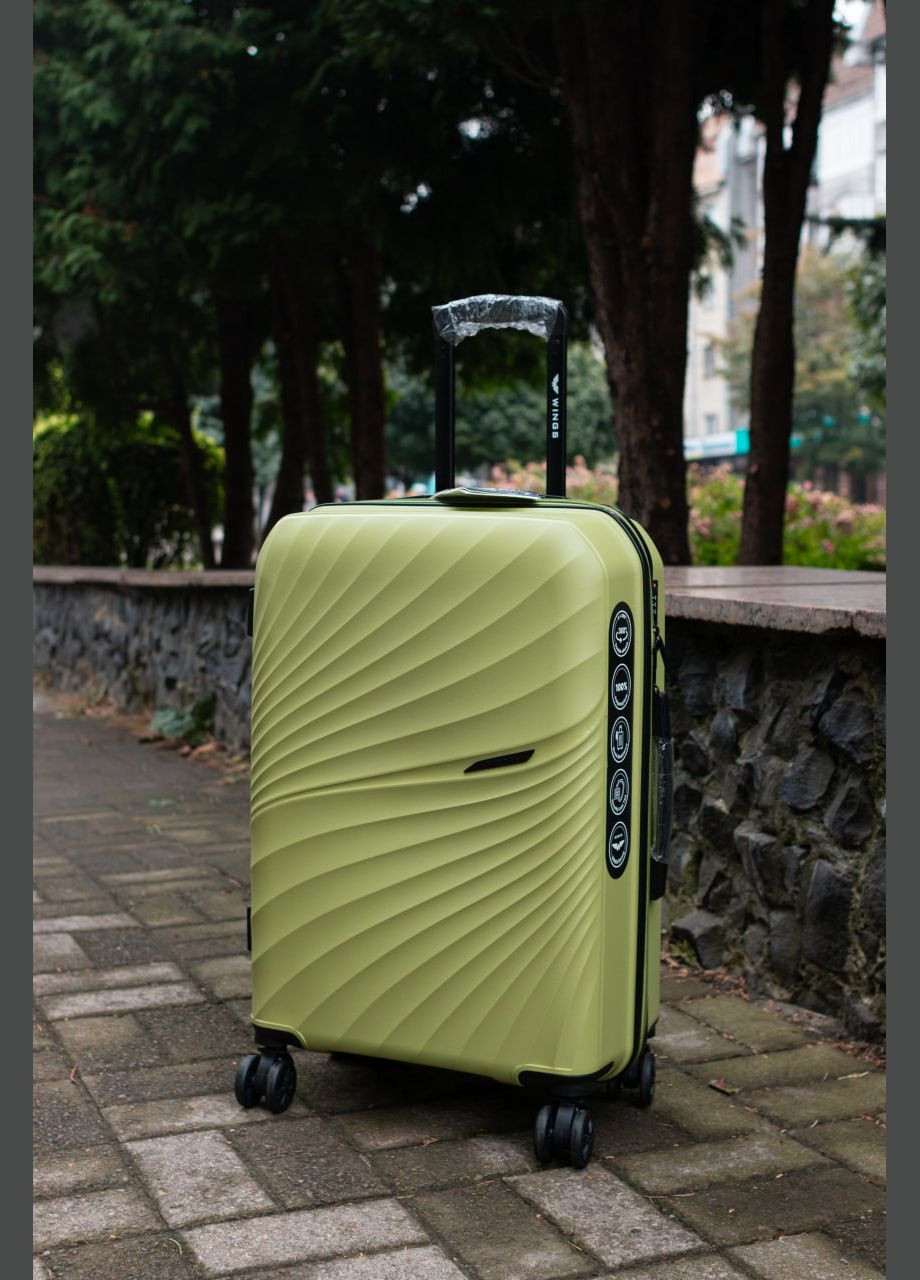 Валіза поліпропілен 100% великий L лавандовий Wings DQZ02 (343339806)