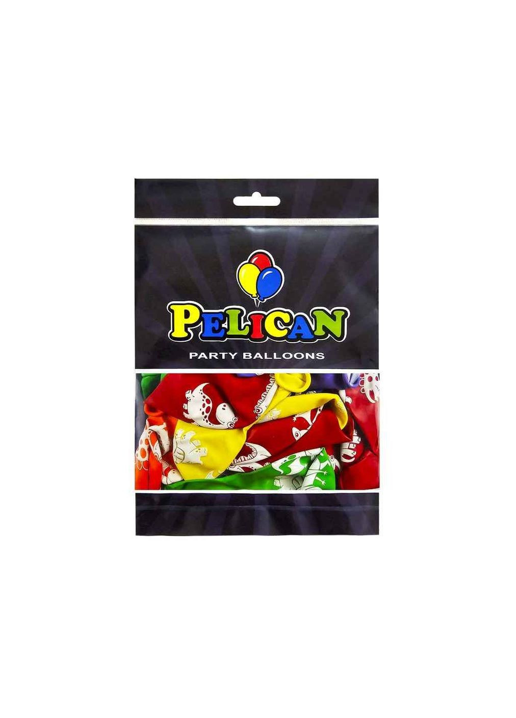 Шарики 12' (30 см) (50шт/уп) 5-стр. PELICAN Динозаврики (362354409)
