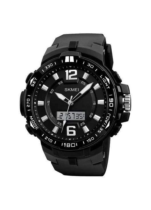 Часы наручные мужские 1273BK, водостойкие тактические часы. Цвет: черный Skmei (364664355)