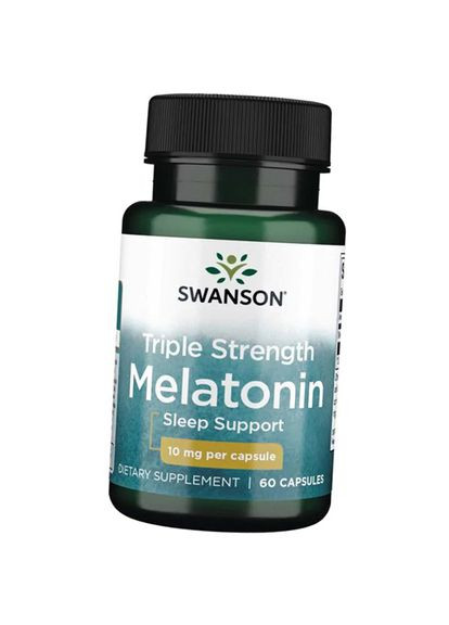 Мелатонин для сна, Triple Strength Melatonin 10, 60капс (72280049) Swanson (277172224)