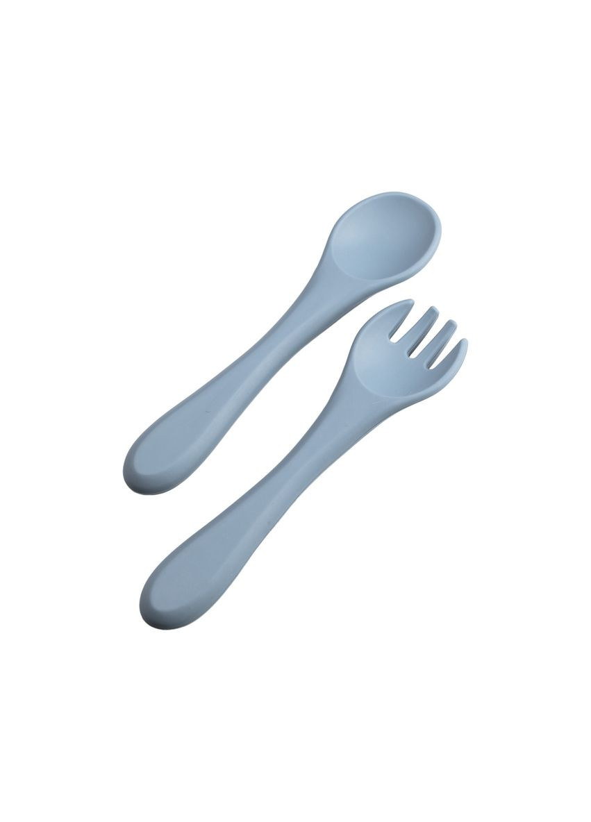 Дитячий набір силіконового посуду 7 предметів Синій HP34546BL Jooki (358706342)