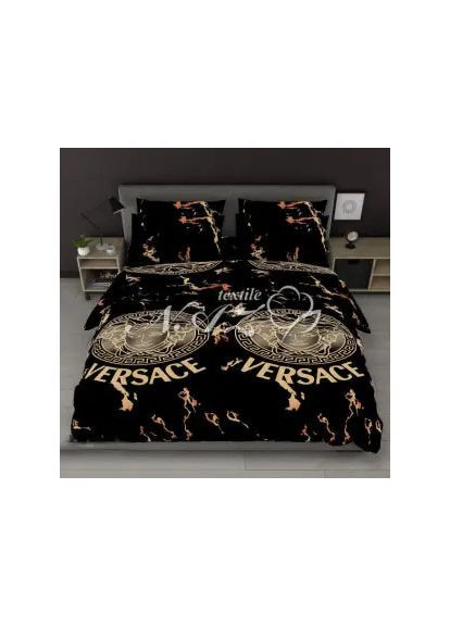 Комплект постільної білизни Бязь Голд "Версаче" Євро 200х220 см No Brand (349735286)