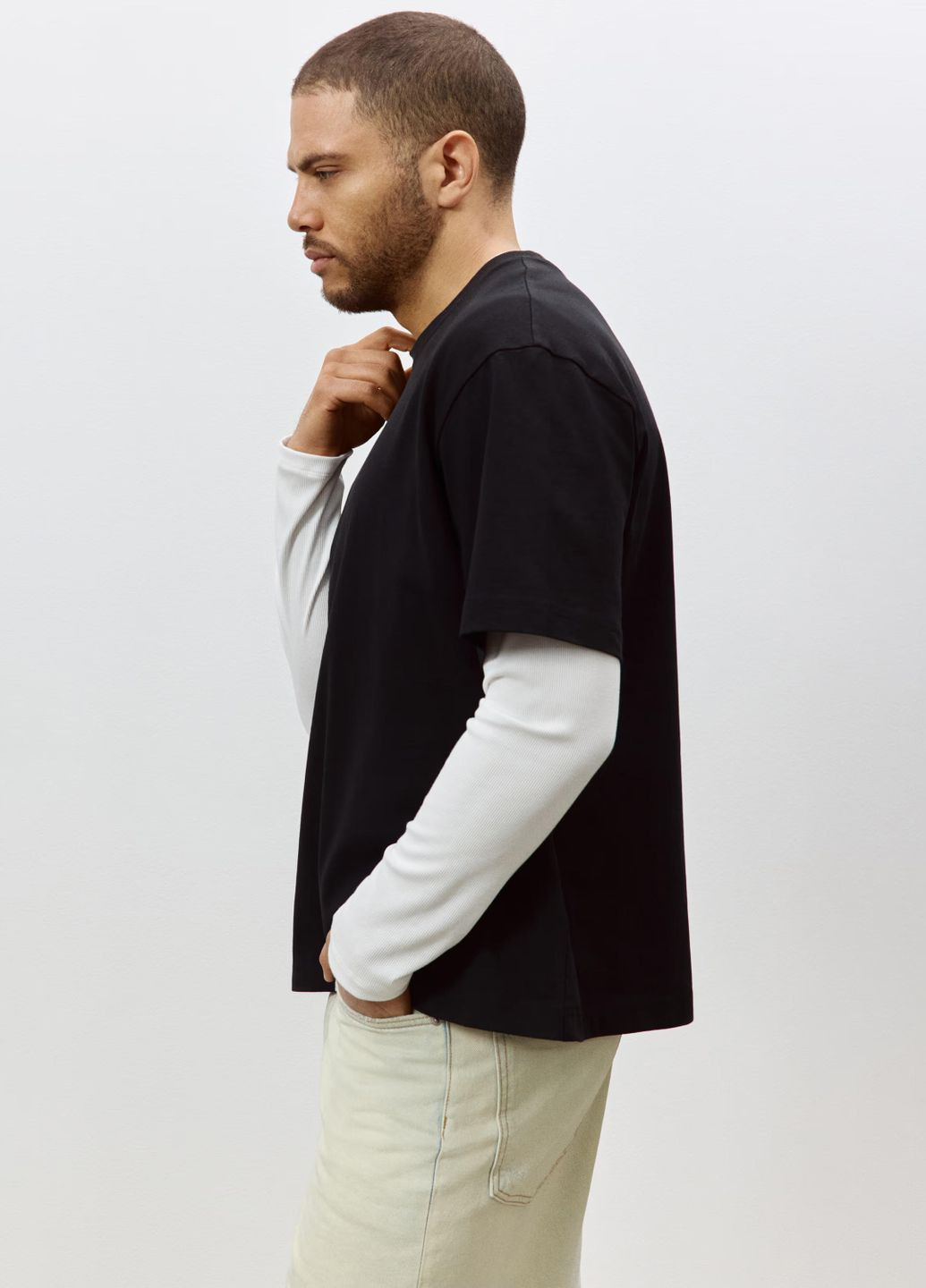 Черная футболка свободного кроя Only & Sons