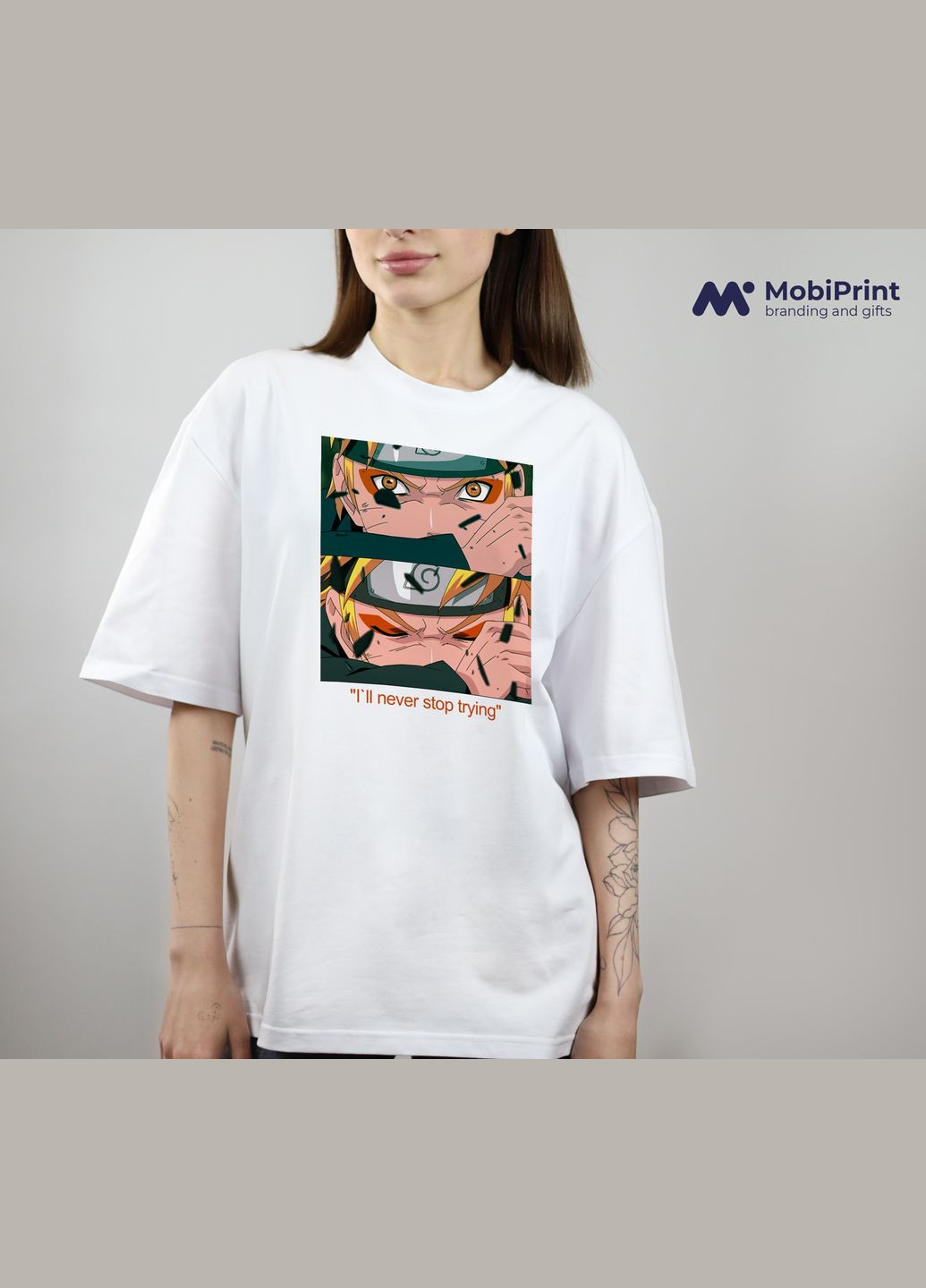 Футболка оверсайз Наруто Узумакі (Naruto Uzumaki) MobiPrint (293944086)