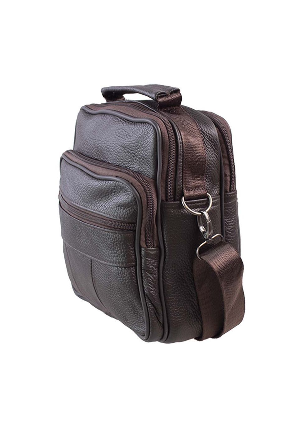 Мужская сумка из натуральной кожи 8560-2 коричневая. No Brand (370848361)