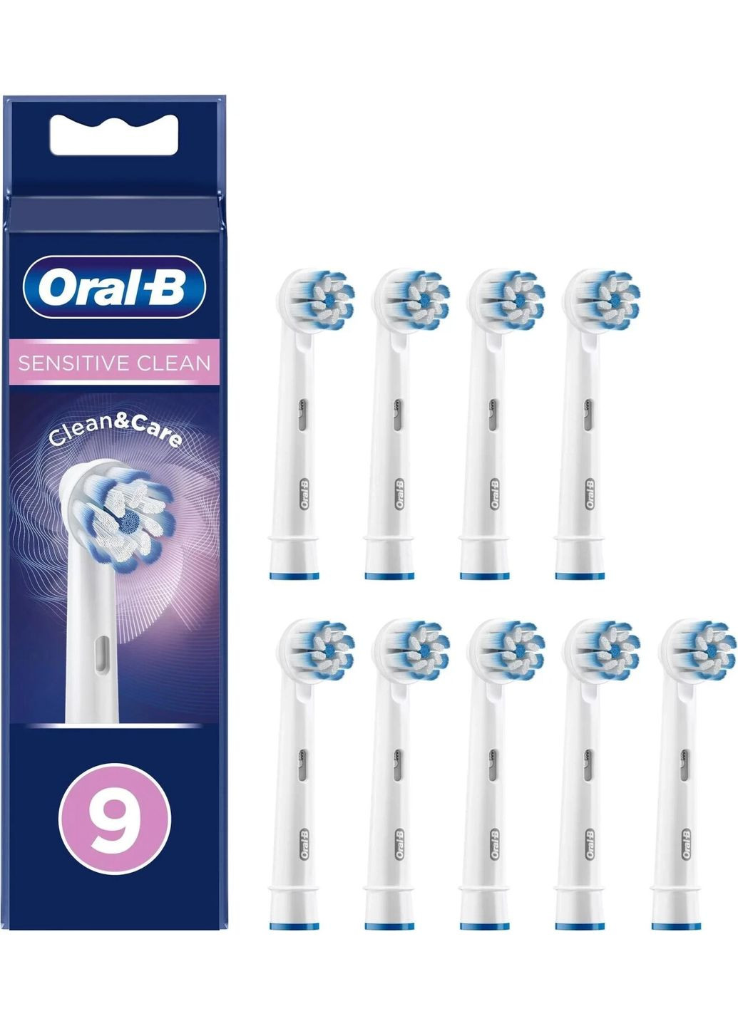 Насадки для электрических зубных щеток OralB Sensitive Clean & Care 9 шт Oral-B (280265723)