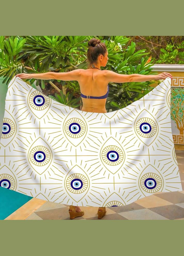 Парео пляжное с 3D принтом Golden Nazar 31086 120х150 см FlexDress (336873879)