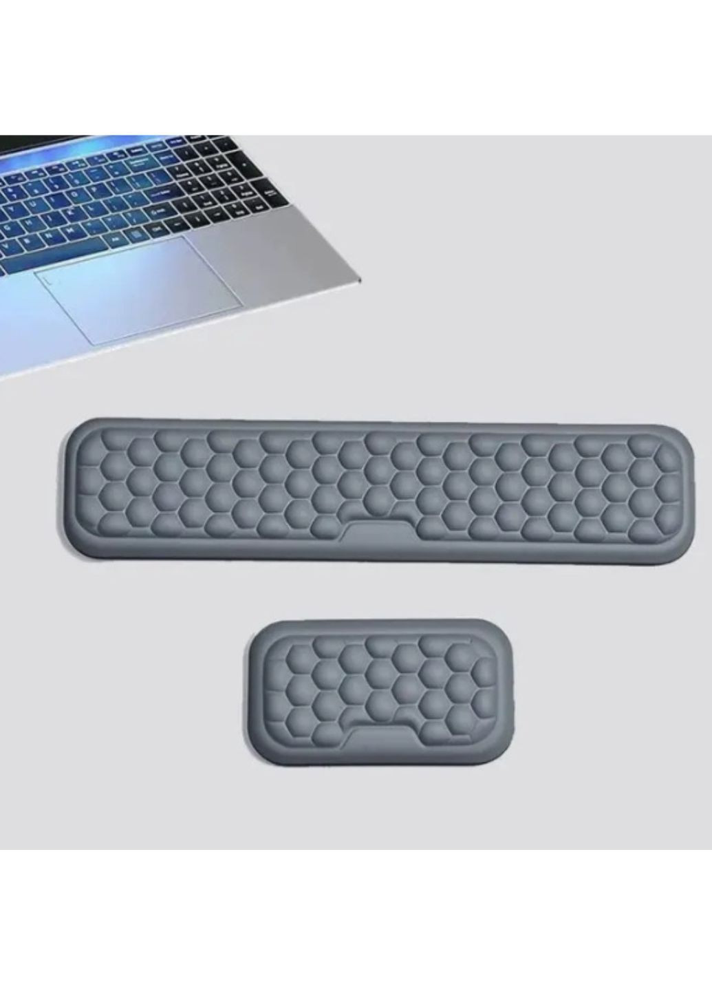 Килимок під зап'ястя для клавіатури та миші з масажним ефектом, комплект 2 шт Екошкіра (КДМ-118-1) No Brand (371923034)