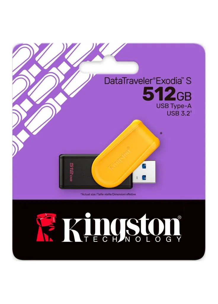 USB флеш накопичувач 512GB DataTraveler Exodia S USB 3.2 (DTXS/512GB) Kingston (390762523)