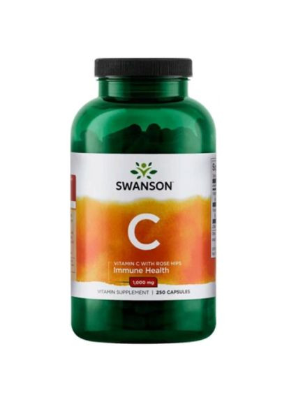 Вітамін С з шипшиною, Vitamin C,, 1000 мг, 250 капсул (SWV01106) Swanson (266799206)