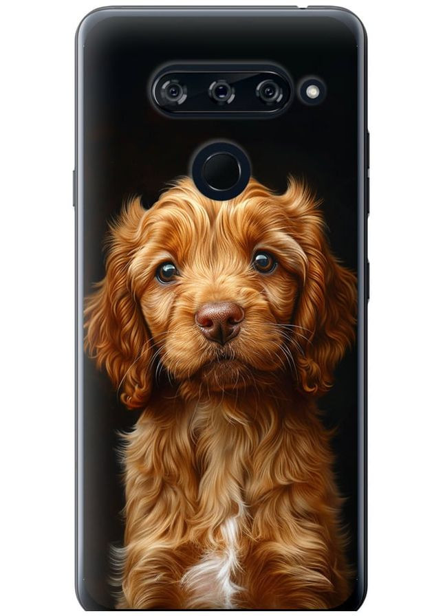 2D пластиковий чохол 'Cocker spaniel на чорному фоні' для Endorphone lg v40 thinq (292254276)