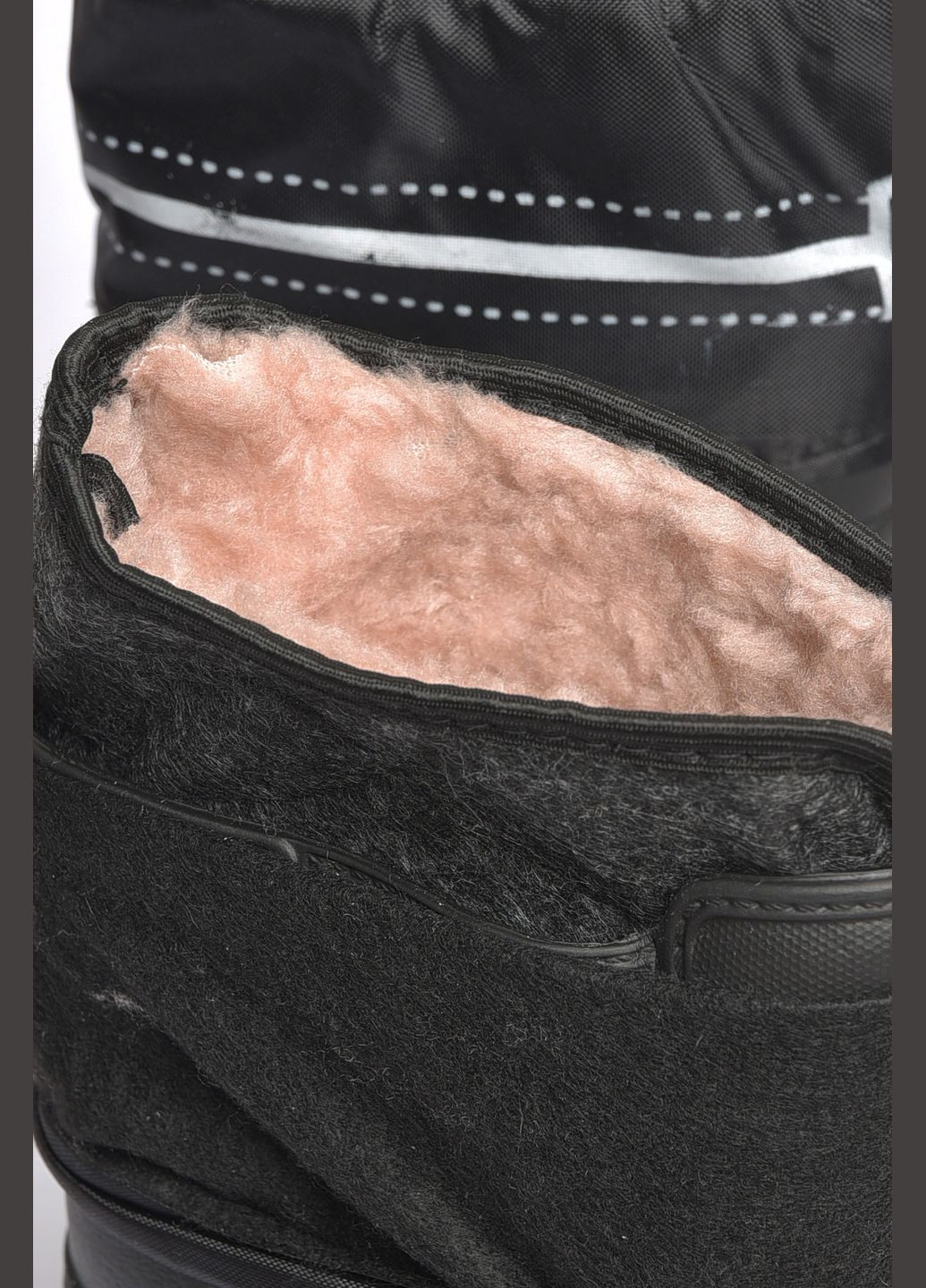 Сапоги мужские пена с искуственным мехом черного цвета Let's Shop (302661211)