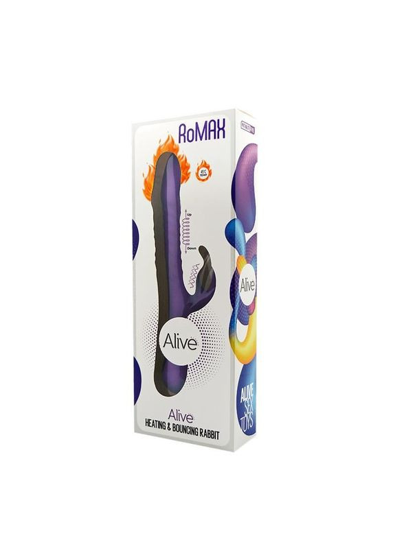 Вибратор кролик с подогревом и ротацией RoMAX Purple Alive (296627077)