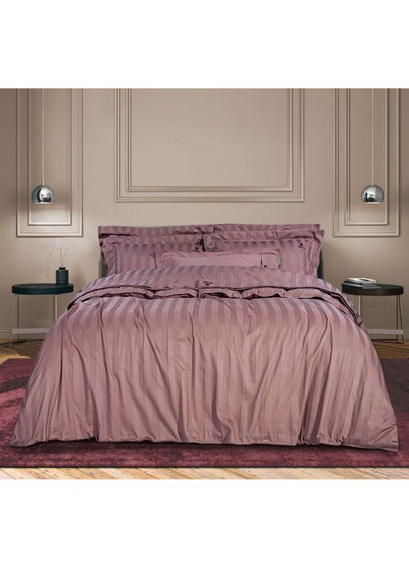 Постельное белье PURPLE Elite Сатин страйп Двуспальное на резинке MERISET (278254977)