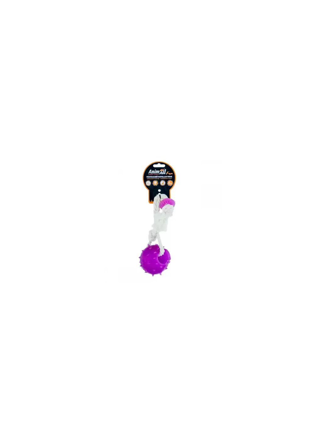 Игрушка Fun шар с канатом, фиолетовый, 8 см AnimAll (278309027)