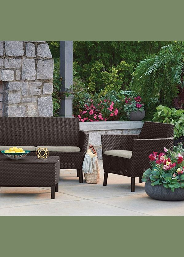Комплект садових меблів Salemo 3 seater set, коричневий Keter (329408120)