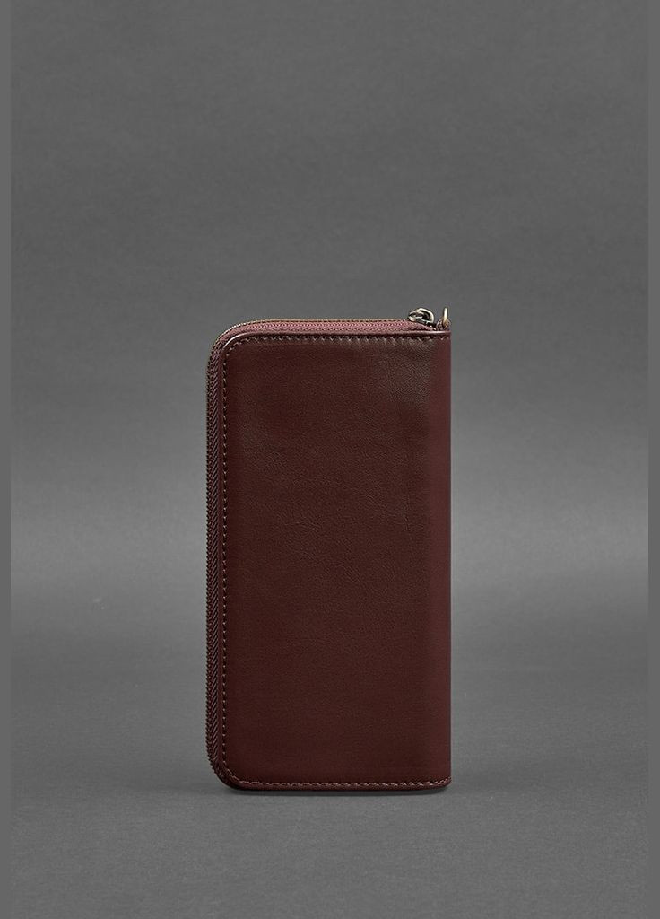 Шкіряне портмоне на блискавці 6.1 Бордове (A-026831) BlankNote (328444695)