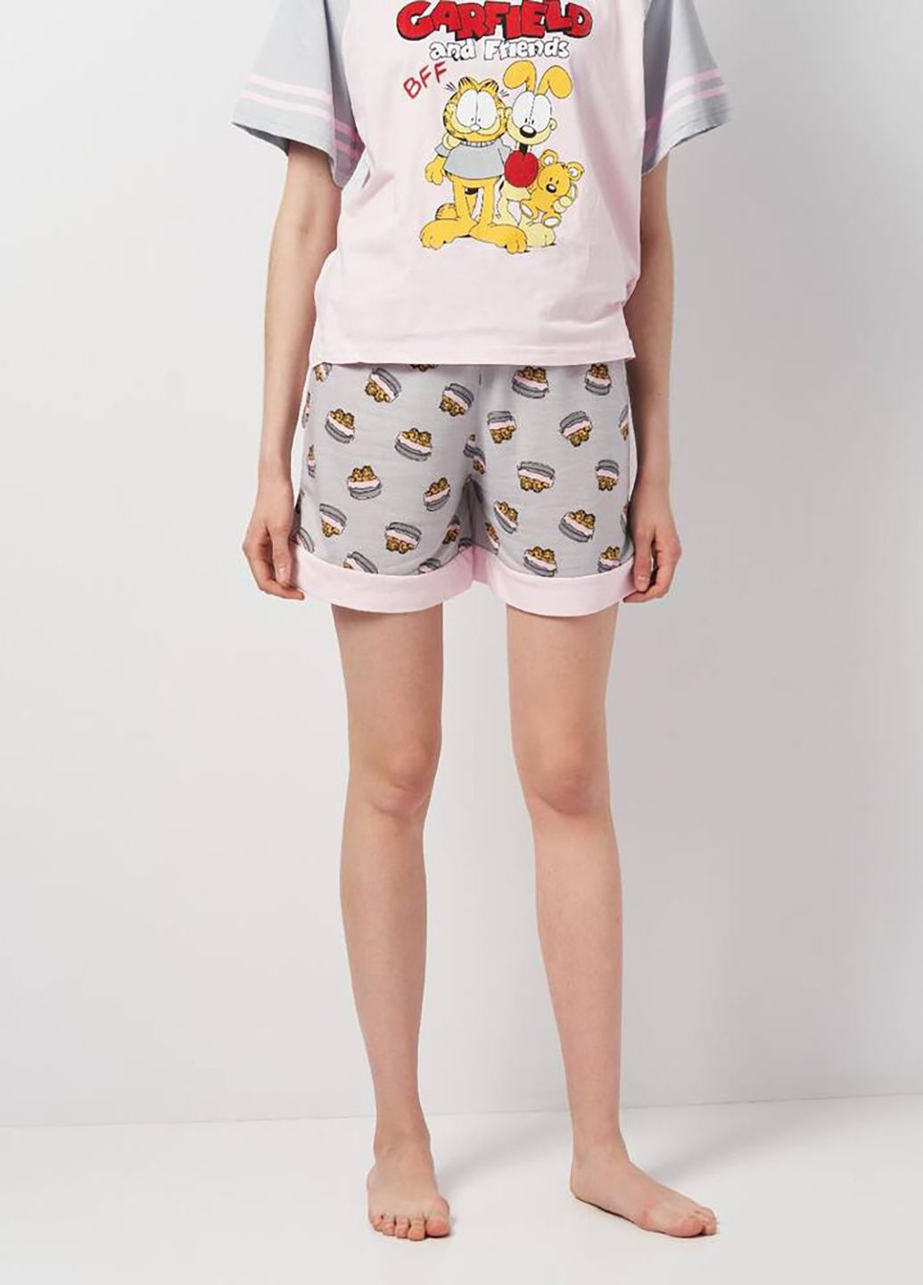 Рожева всесезон піжама футболка + шорти BOYRAZ