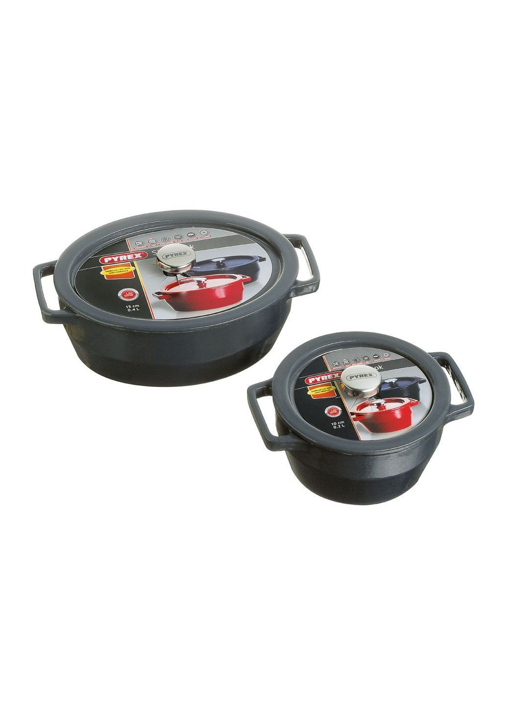 Каструля Slow Cook grey чугун кастрюля овал 5.8л (SC4AC33/6641) Pyrex (365274918)