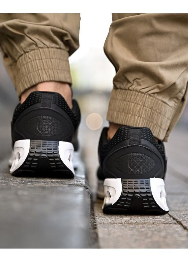 Черные демисезонные мужские кроссовки air black white No Brand