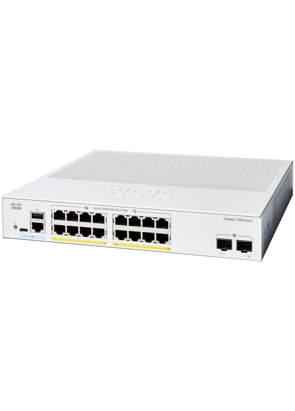 Коммутатор Catalyst 1300 16xGE, PoE, 2x1G SFP Cisco (387182390)