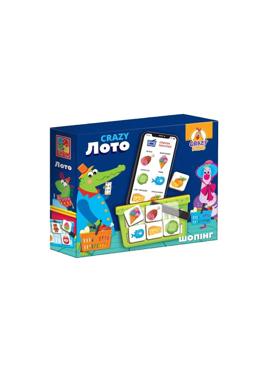 Настільна гра "Crazy Лото" колір різнокольоровий CB-00203276 Vladi toys (314891933)