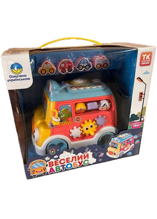 Музыкальный автобус 10891, на укр.языке, сказки, песни, стихи, сортер, в коробке (6946614285546) Синий TK Group (316275295)