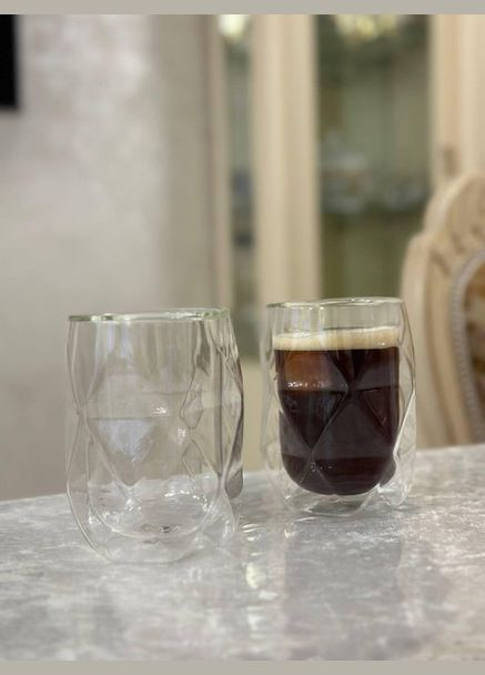 Набір склянок з подвійними стінками Crystal VT-5408-350 350 мл 2 шт Vittora (364757169)