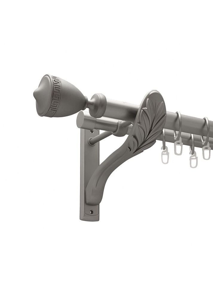 Карниз Афіна металевий дворядний ретро гладка труба Сатин 25\19 мм 300 см (00-00011262) ORVIT (300285032)