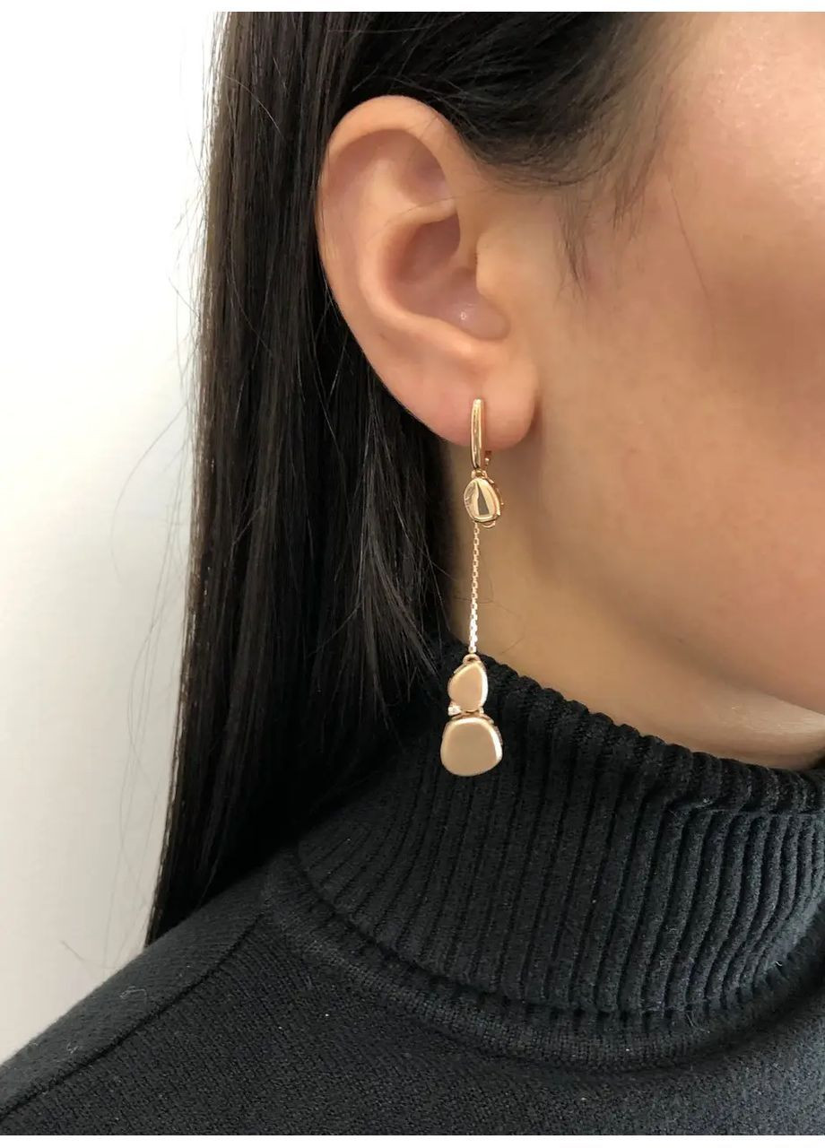 Серьги-подвески в красном золоте С264 Shatlen Сережки (362947430)