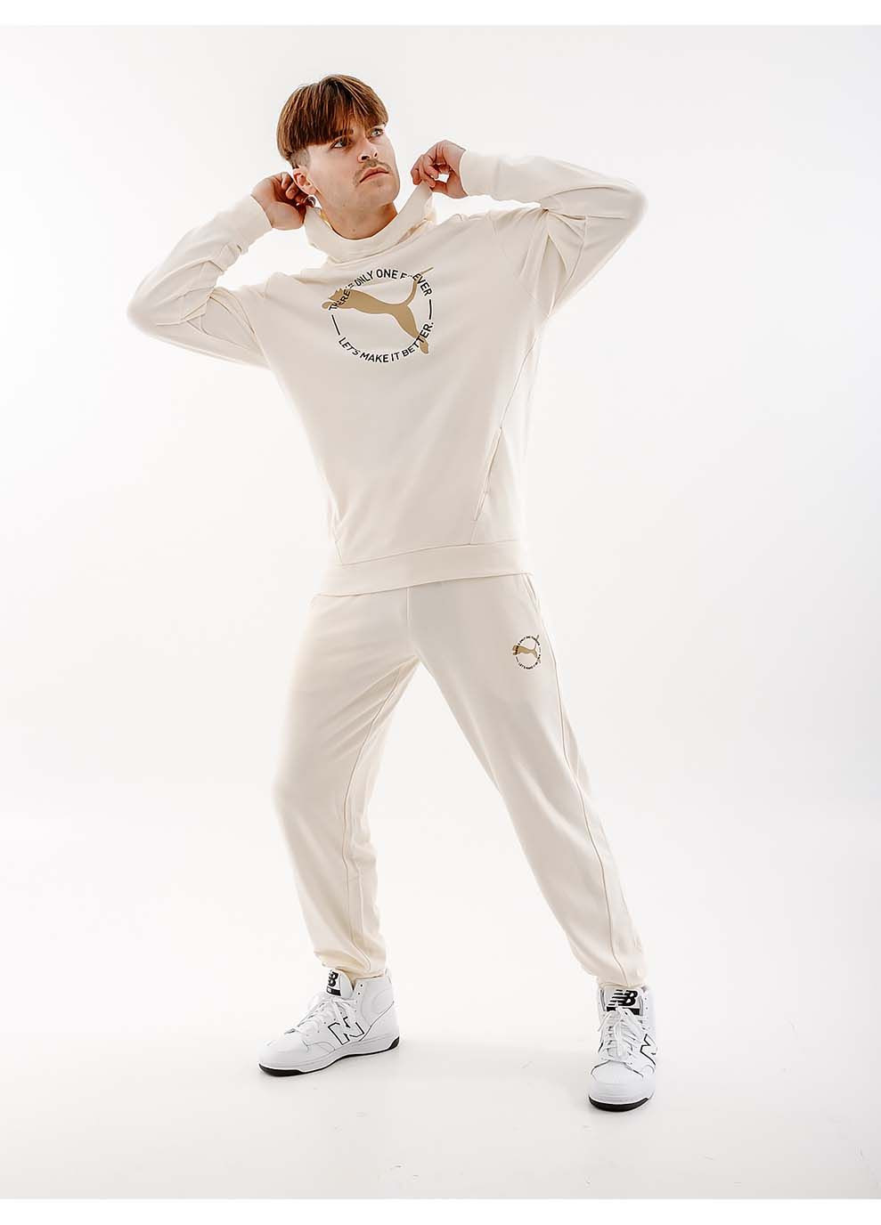 Мужское Худи BETTER SPORTSWEAR Hoodie Бежевый Puma (282615978)