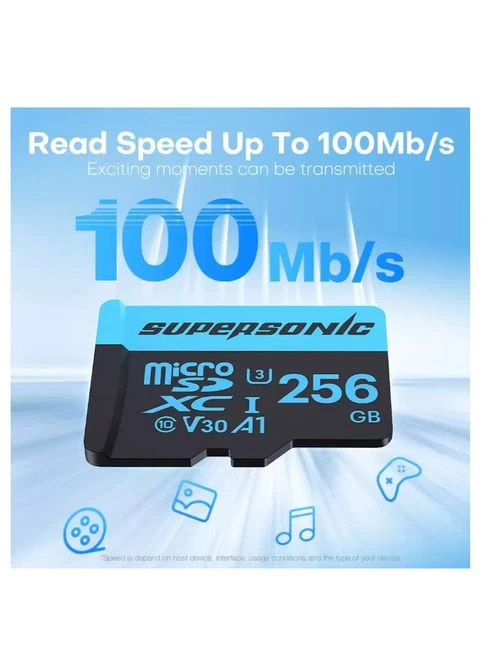 Карта памяти SuperSonic MicroSD UHS-I U3 V30 A1 64 GB + адаптер OEM (382968035)