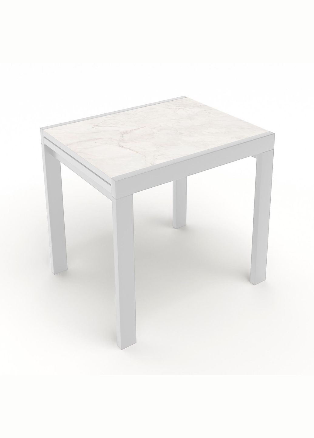 Стіл обідній розкладний Слайдер 1000 Білий/Мармур Ромео білий Fusion Furniture (341525543)