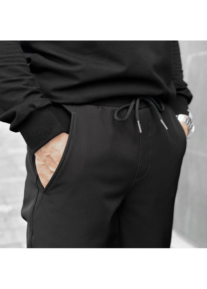 Черные спортивные, повседневный, кэжуал зимние брюки Vakko