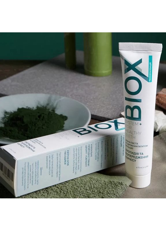Натуральна зубна для протидії карієса з гідроксиапатитом кальцію 75 мл Biox (361115209)