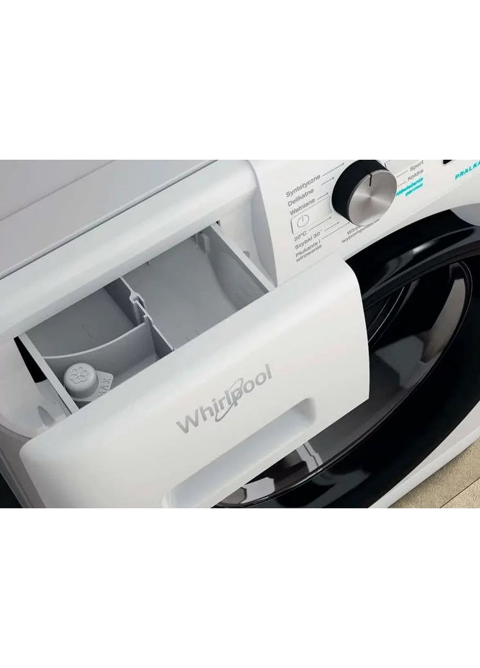 Стиральная машина FFB8248BVUA фронтальная, 8кг, 1200, A+++, 60см, дисплей, пара, инвертор, люк черный, WHIRLPOOL (364275523)