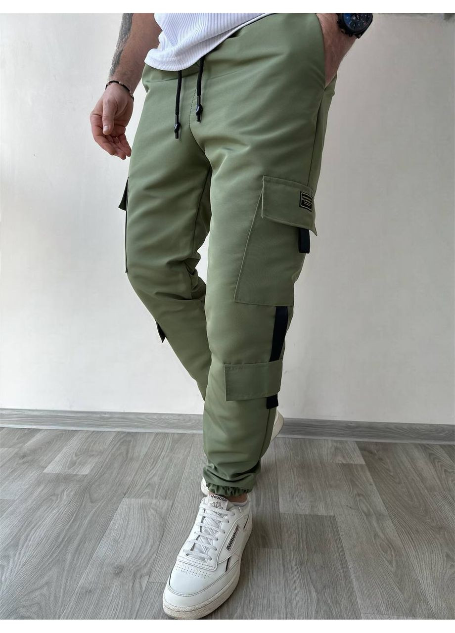 Оливковые повседневный демисезонные джоггеры брюки Vione