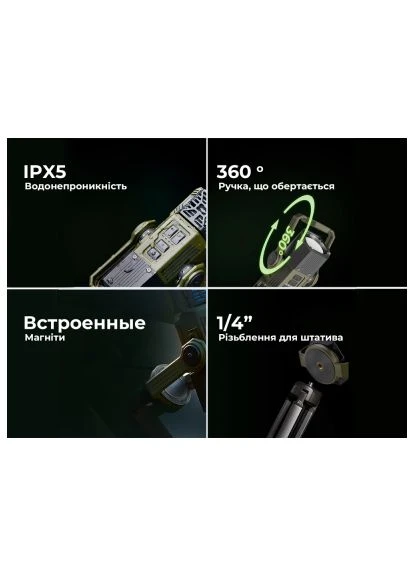 Ліхтар антимоскітний Evo Repel, зелений (ER4800-GN-i) Flextail антимоскітний Flextail Evo Repel, зелений (401799958)