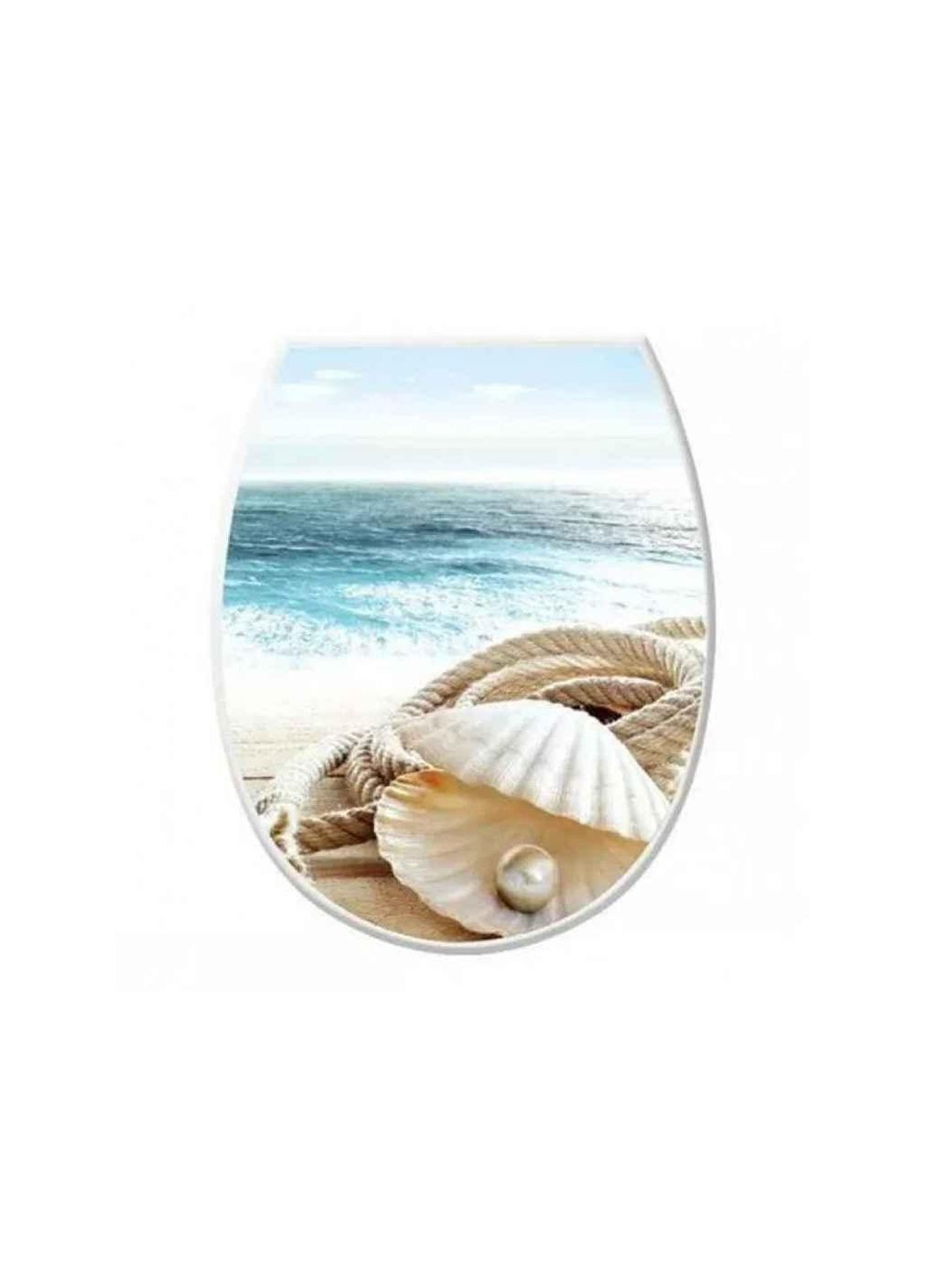 Сидіння для унітазу з кришкою, декор Море U372мо ТМ Elif Plastik (334728795)