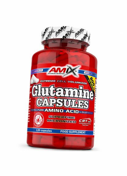 Глютамін у капсулах, LGlutamine, 120капс 32135002, (32135002) Amix Nutrition (293257082)