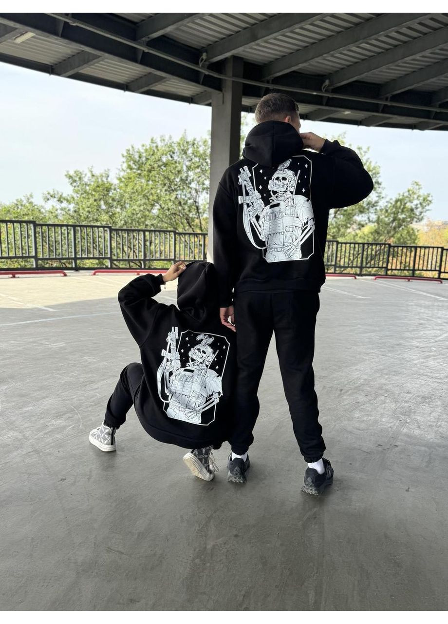 Худі мілітарі без флісу, унісекс, колір чорний, розміри XXL No Brand (370217986)