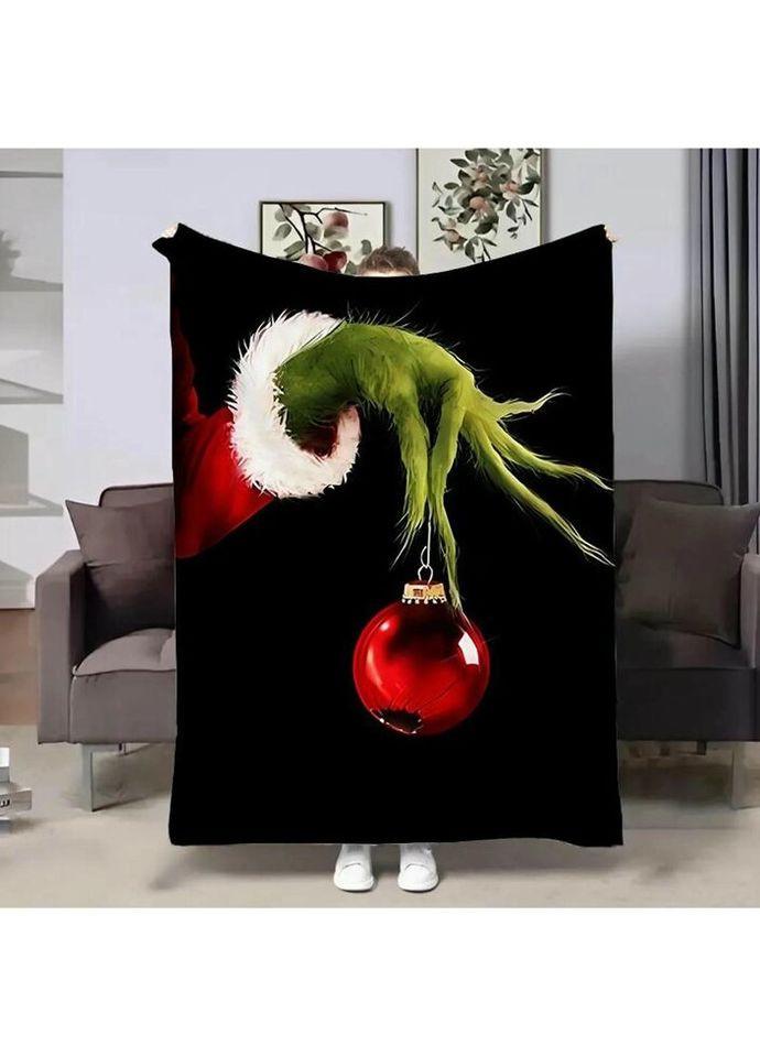 Плед 3D Грінч Black 4281_A 17737 160х200 см FlexDress (317732549)